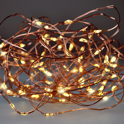 Řetěz LED vánoční 30 mini LED Solight MĚDĚNÝ.3M. 3 X AA. TEPLÉ SVĚTLO 1V55-WW