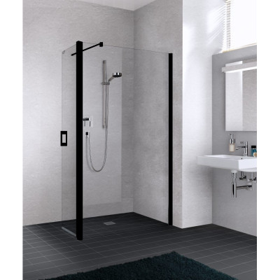 Zástěna Walk-in Kermi Liga LIT1R 83X200CM PRAVÁ ČERNÁ/ČIRÉ+KC