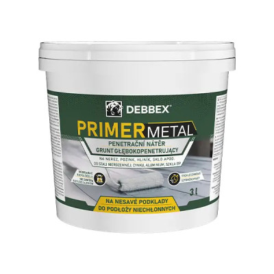 Nátěr penetrační PRIMER METAL DB NA NESAVÉ PODKLADY 1L DEBBEX