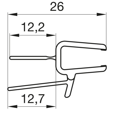 Těsnění vodorovné Ronal Cadura, Top-Line S PRO 6MM SKLA, 100CM