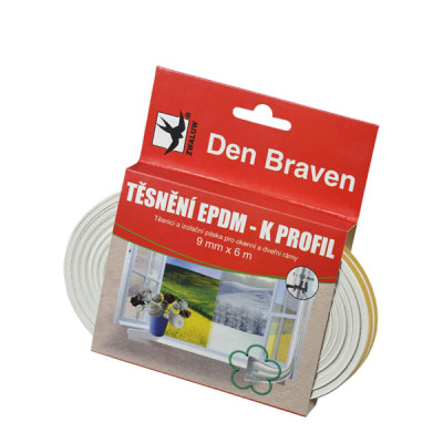 Profil těsnicí z EPDM pryže DB D-PROFIL HNĚDÝ 9X6X100M