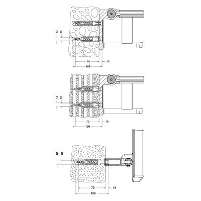 Sada upevňovací Keuco Plan Care MOUNTING SET 2