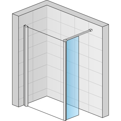 Stěna otočná 90°k Walk-in Ronal Top-Line S 44X200CM ELOX MATNÝ/DURLUX