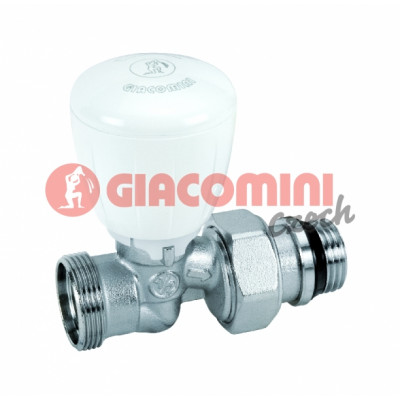ventil termostatický Giacomini přímý 1/2˝X18 RUČNÍ HLAVA (50/2000) R432X034
