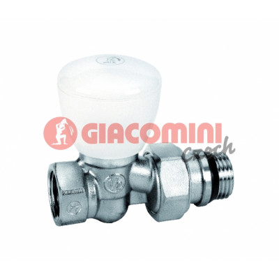 Ventil radiátorový Giacomini přímý 1-REGULAČNÍ 3/8˝ CHROM (50/2000) R6X032