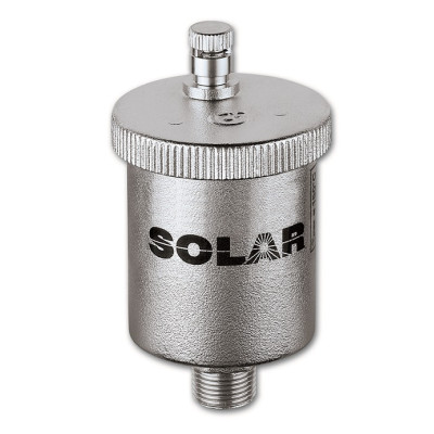 Ventil odvzdušňovací solární Ivar OVS SOLAR 3/8˝ -30+180°C NIKL.MOSAZ