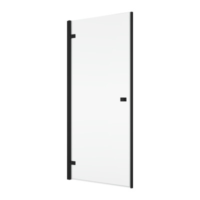 Dveře křídlové Ronal Annea BlackLine 0-100X200CM L ČERNÁ MATNÁ/ČIRÉ AN1CGSM10607