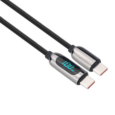 Kabel USB-C Solight s displejem USB-C/USB-C KONEKTOR. 100W. 2M SSC1802