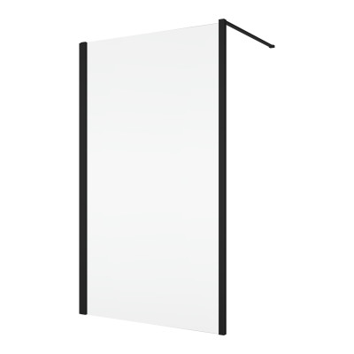 Zástěna Walk-In Ronal Top-Line S 0-80X200CM ČERNÁ MATNÁ/ČIRÉ