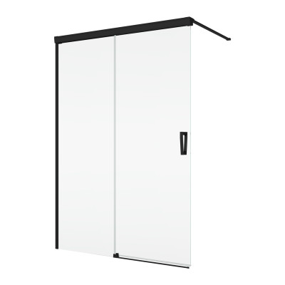 Zástěna Walk-in Ronal Cadura 100-140 V. DO 200CM L ČERNÁ MATNÁ/SCREEN