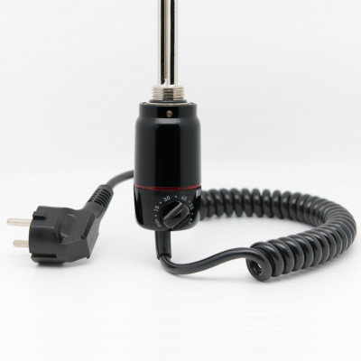 Tyč topná elektrická PMH ET2 krouc.kabel A TERMOSTAT. 600W. ČERNÁ MATNÁ