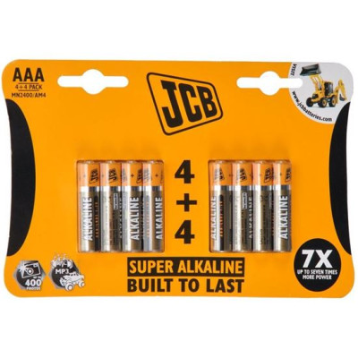Baterie alkalická JCB LR03/AAA BLISTR 8 KS:S6589